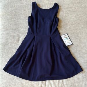 B Darlin Blue Sleeveless A-Line Cocktail Dress